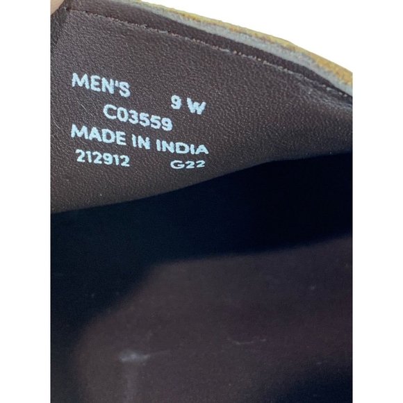 Size 9W Cole Haan Men\'s Wide Brown Leather Driving Loafers C02559